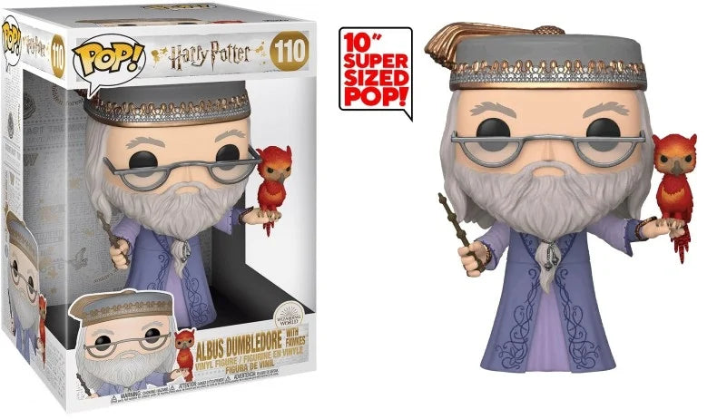 HARRY POTTER - POP JUMBO 10" N° 110 - Dumbledore w/Fawkes