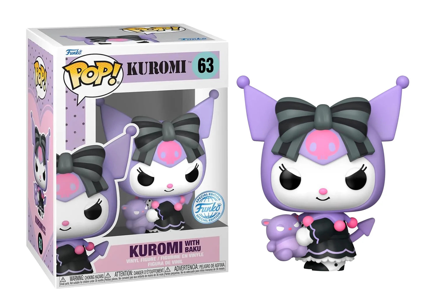 SANRIO - POP N° 63 - Kuromi with Baku
