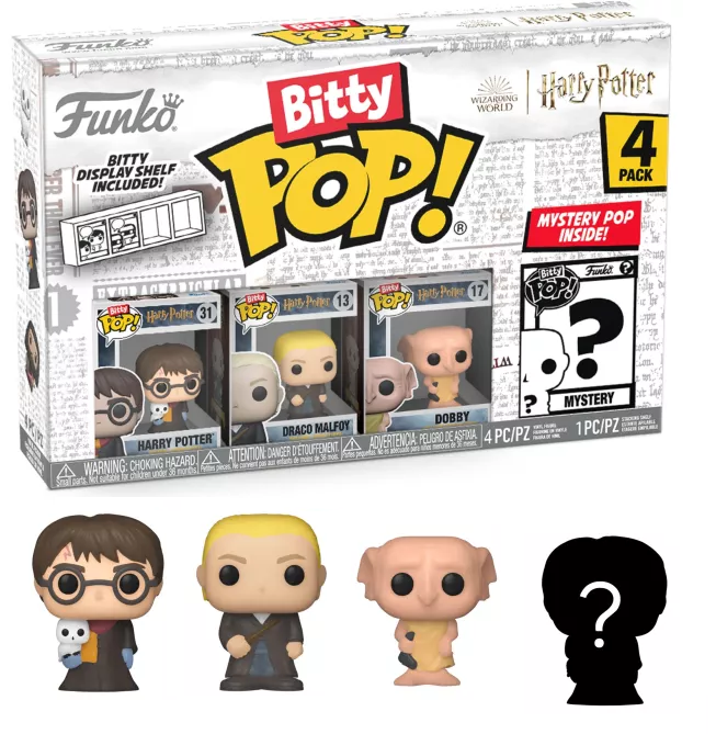HARRY POTTER - Bitty Pop 4 Pack 2.5cm - Harry in robe with Scarf