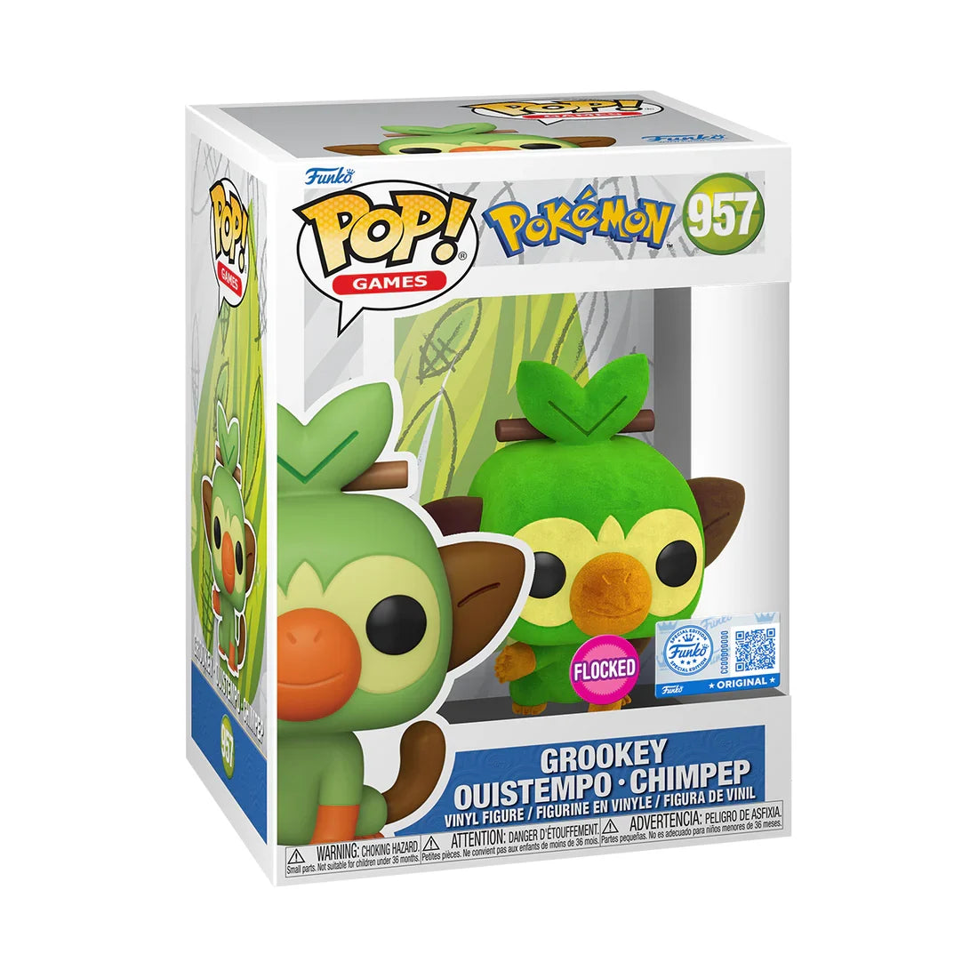 POKEMON - POP Games N° 957 - Grookey (Flocked)