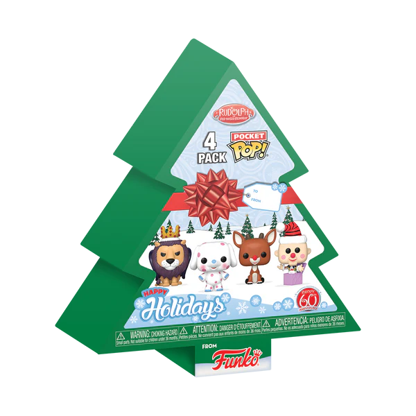 RUDOLPH - Pocket Pop 4 Pack - Tree Holiday