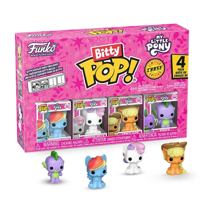 MY LITTLE PONNY - Bitty Pop 4 Pack 2.5cm - Rainbow Dash with Chase