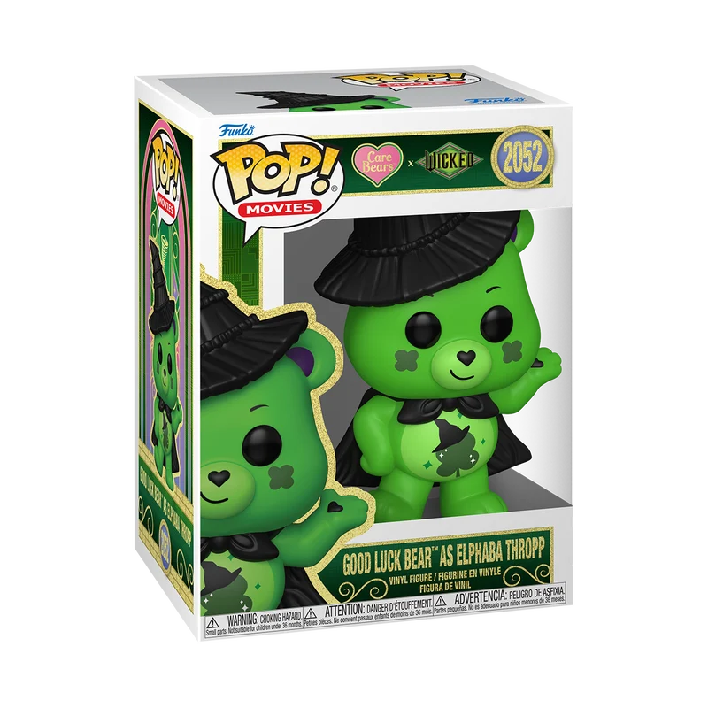 WICKED CARE BEARS - POP N°2052 - Good Luck Bear as Elphaba Thropp