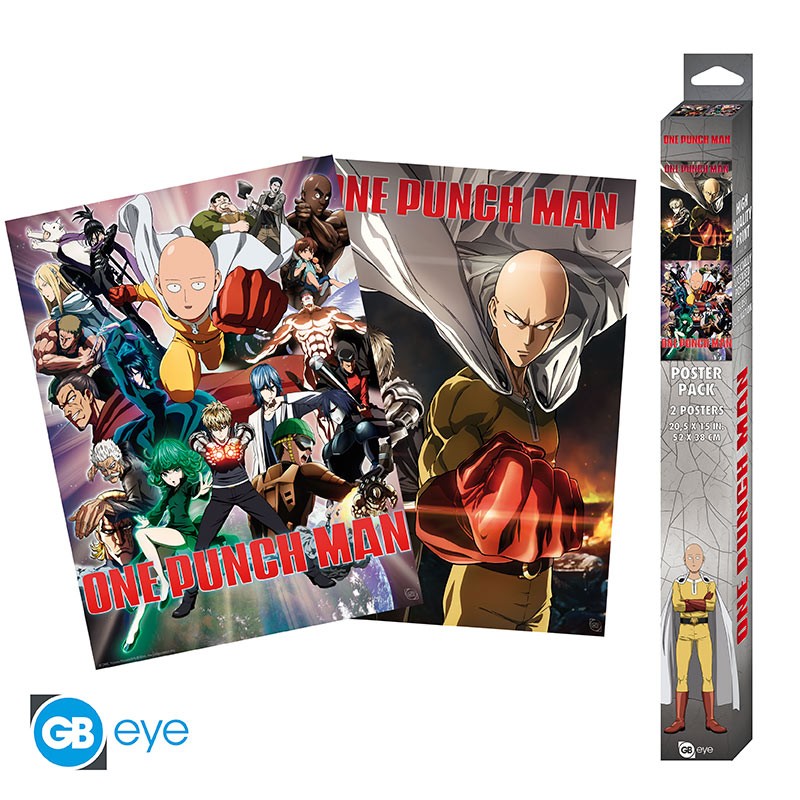 ONE PUNCH MAN - Saitama & Genos - Set 2 posters '52x38'