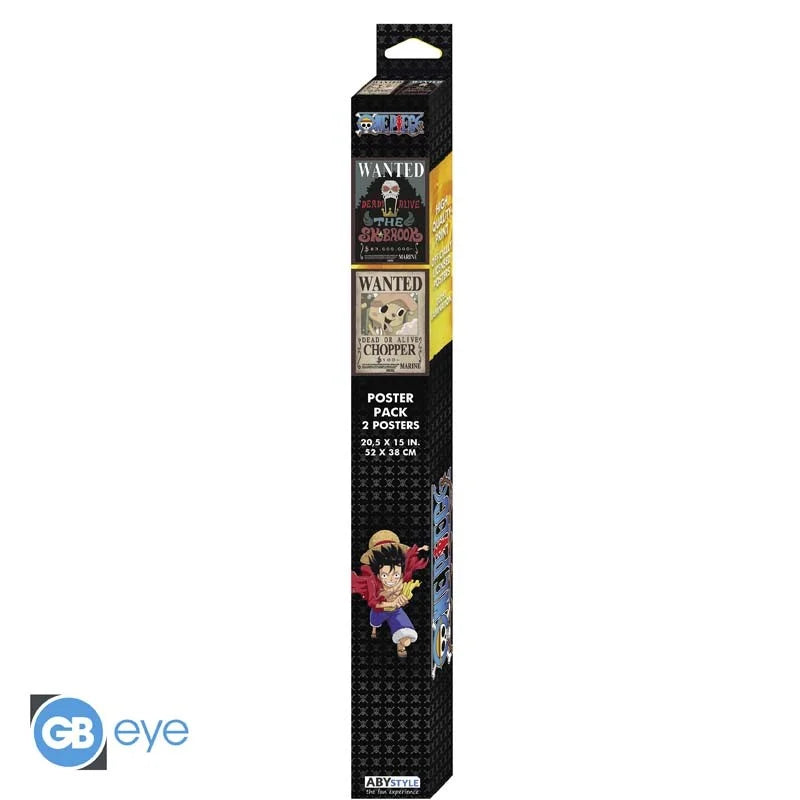ONE PIECE - Wanted Chopper & Brook - Set 2 posters '52x38'