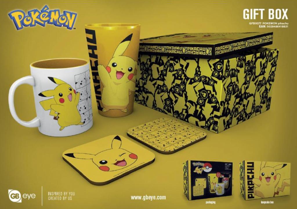 POKEMON - Giftbox - Pint, mug & 2 coasters - Pikachu