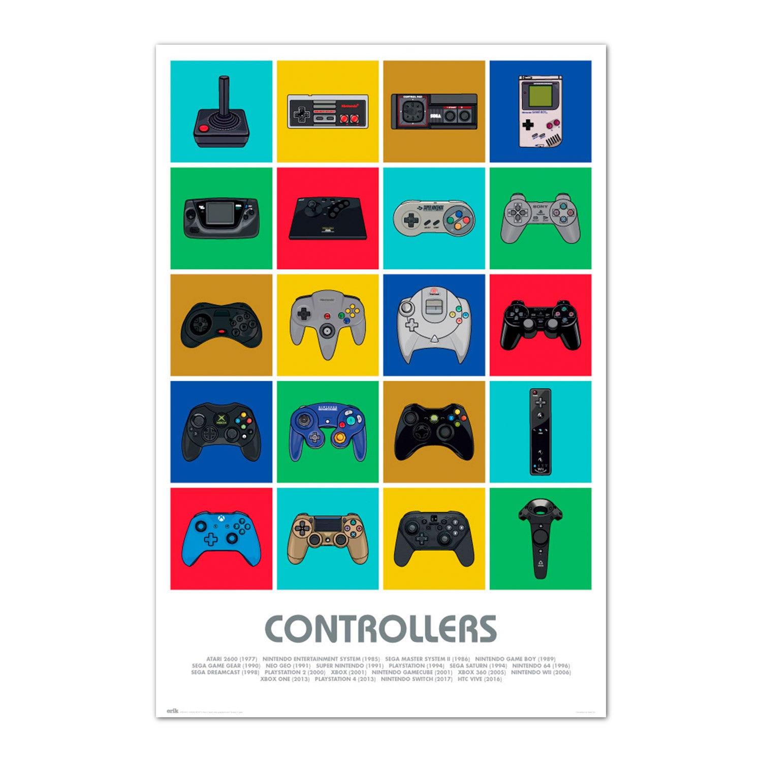 GAMERS - Controllers - Poster 61x91cm