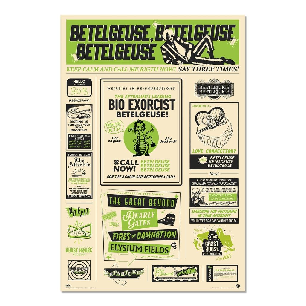 BEETLEJUICE - Newspaper - Poster 61 x 91cm