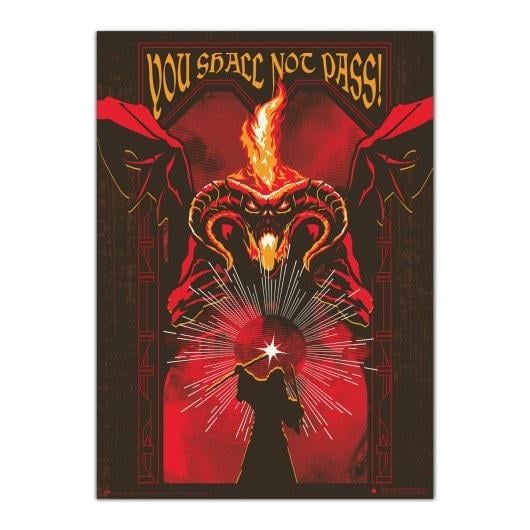 LORD OF THE RINGS - Balrog - 'Gow in the Dark' Poster 50x70cm