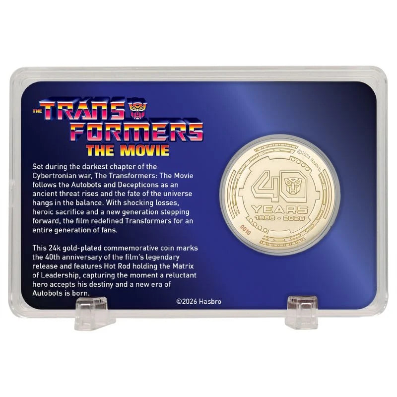 TRANSFORMERS THE MOVIE - 40th Anniversary - Limited Edition Coin