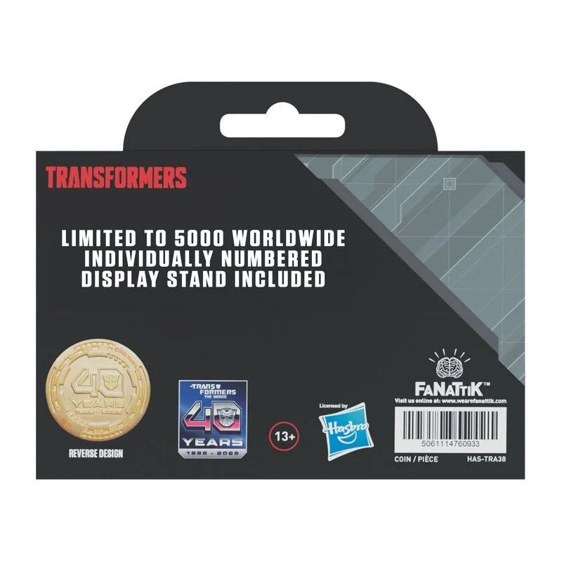 TRANSFORMERS THE MOVIE - 40th Anniversary - Limited Edition Coin