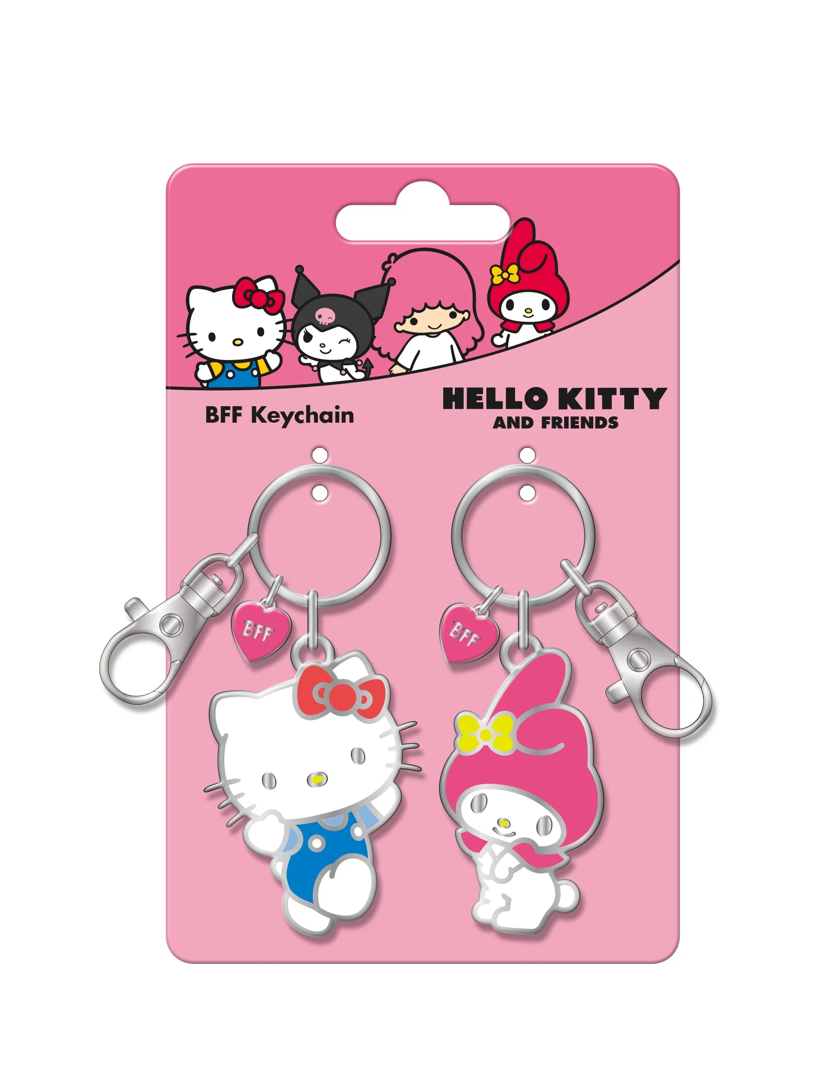 HELLO KITTY & MY MELODY - Duo Set Metal BFF Keychains
