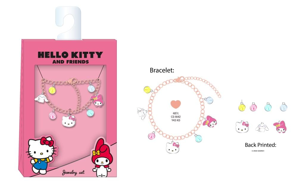 HELLO KITTY & Friends - Bracelet + Charms