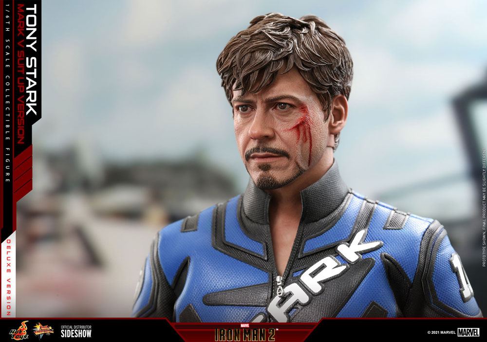 MARVEL - Tony Stark (Mark V Suit Up) Deluxe - Statuette articulée 31cm