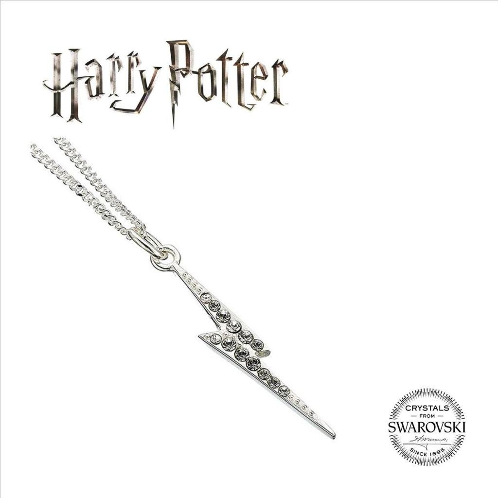 HARRY POTTER - Lightning Bolt - Crystals Sterling Silver Necklace
