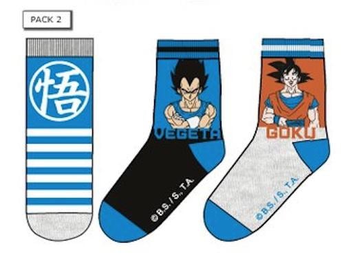 DRAGON BALL - Pack of 3 Vegeta/Goku Socks (T27/30)