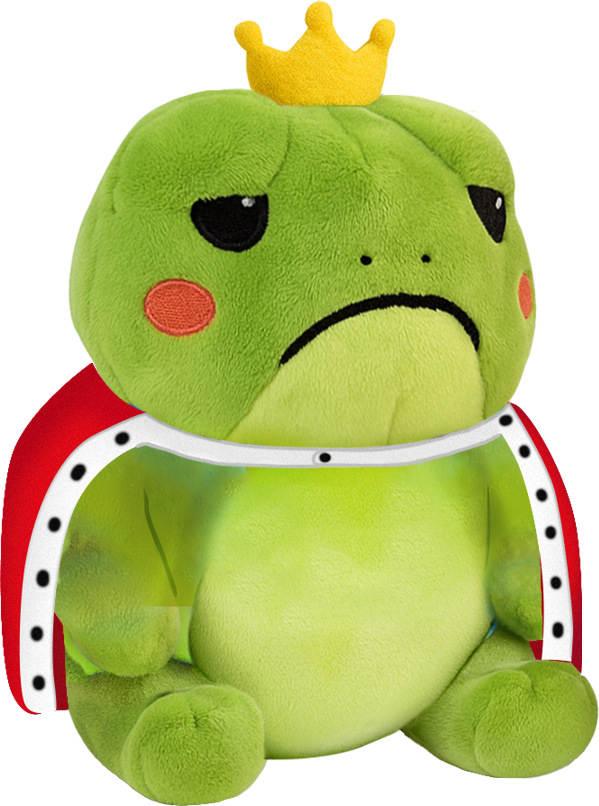 FROWNY FROGS - The frog king - Plush 25cm