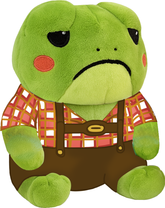 FROWNY FROGS - Leather pants - Plush 25cm