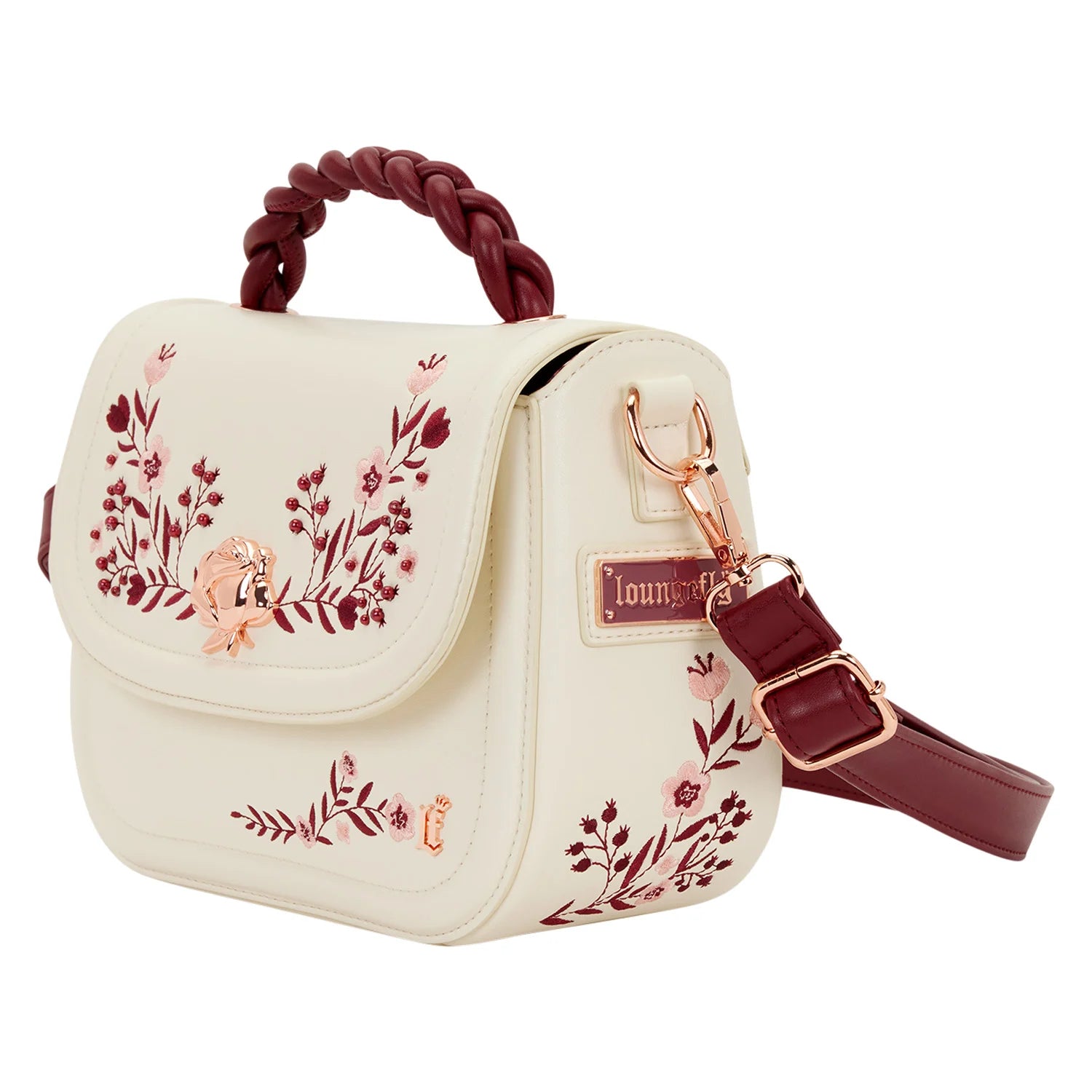 CREAM & RED - Floral - Crossbody bag Loungefly