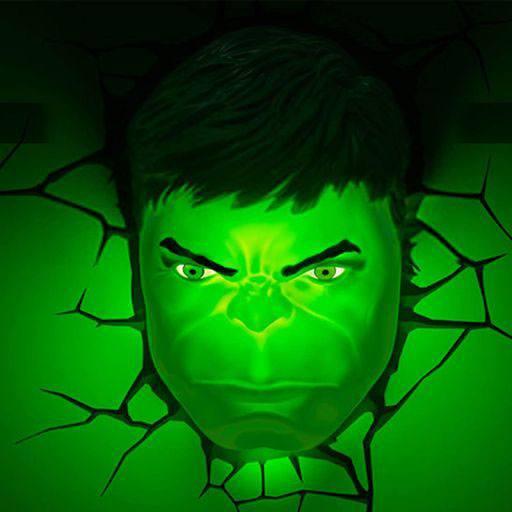 MARVEL - 3D Deco Light - HULK FACE