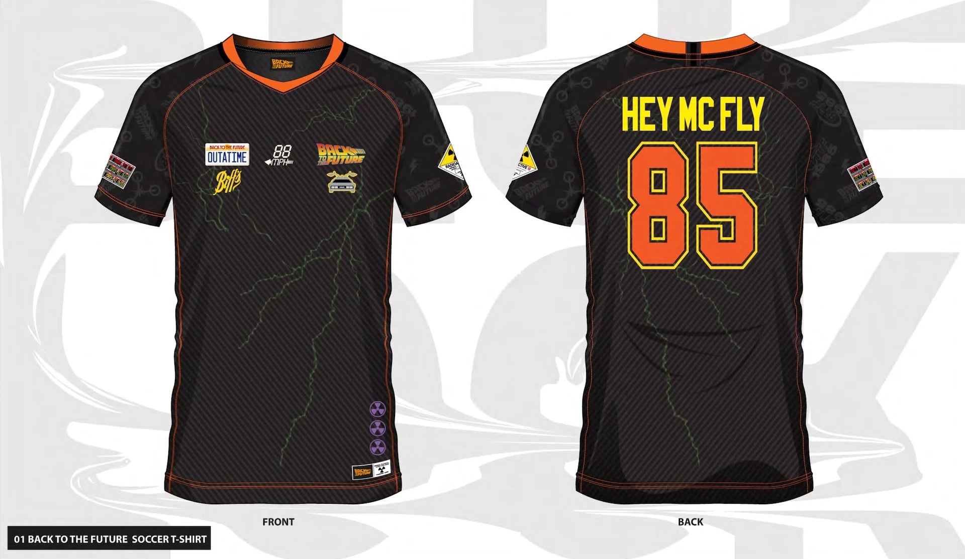 BACK TO THE FUTURE - Hey McFly 85 - Soccer Jersey Men (XXL)