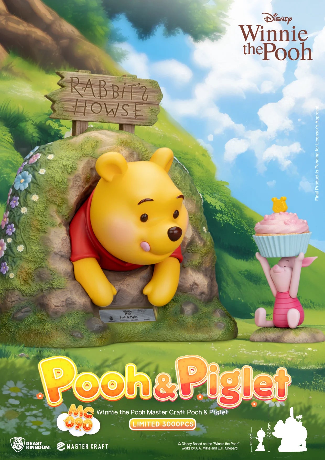 WINNIE THE POOH - Winnie & Pigglet - Statue Master Craft 32.6cm