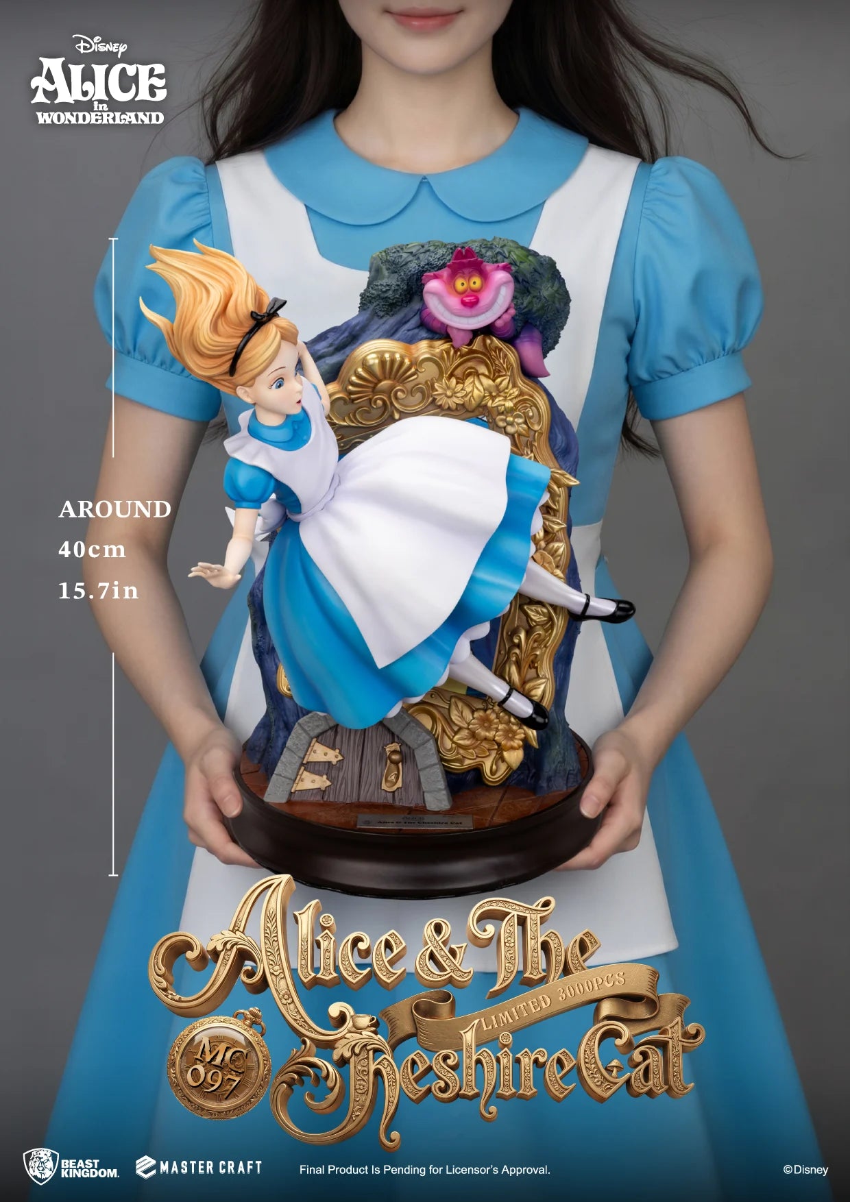 DISNEY - Alice & Cheshire Cat - Statue Master Craft 40cm