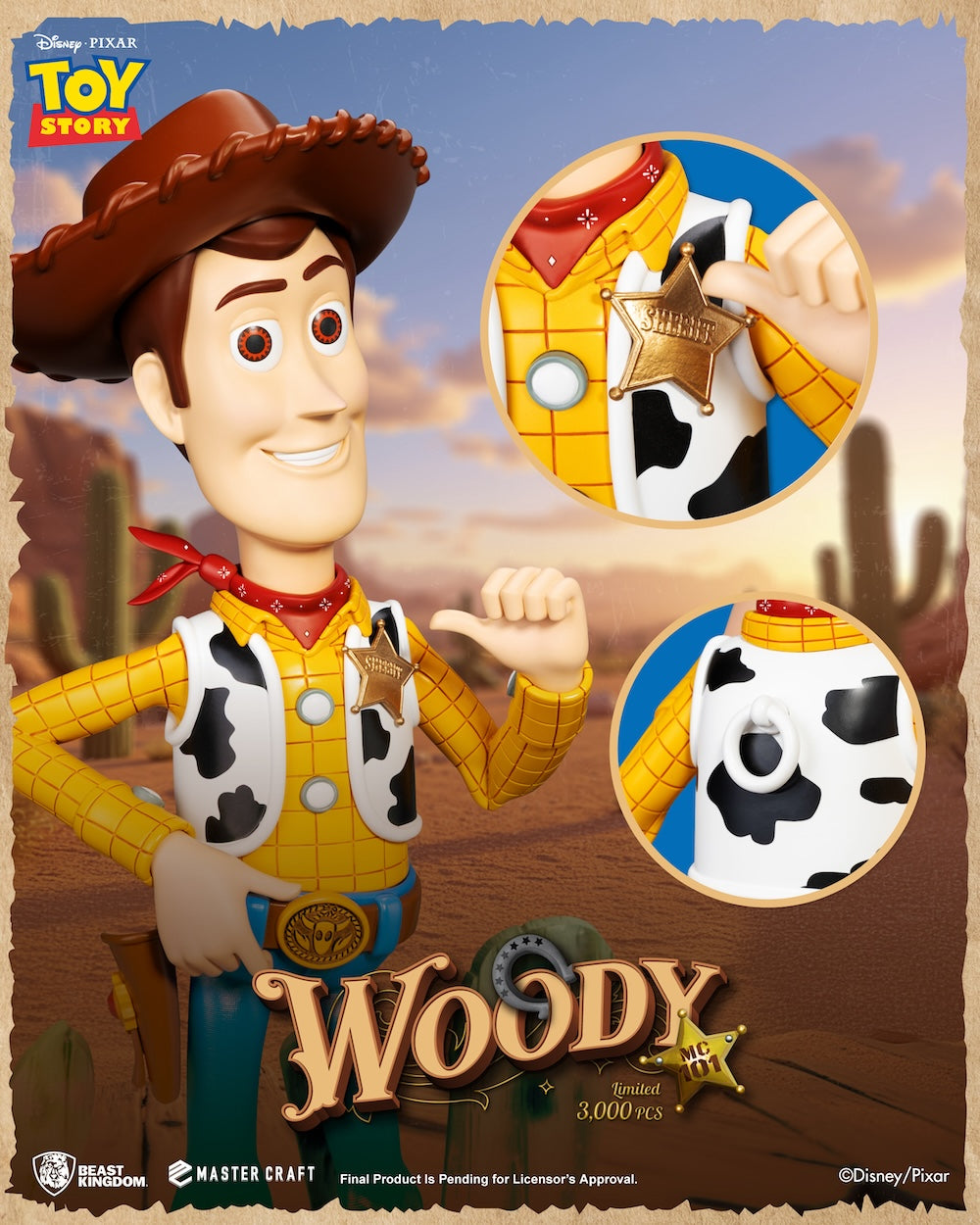 TOY STORY - Sheriff Woody - Statue Master Craft 44cm