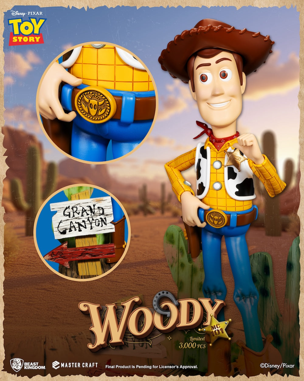 TOY STORY - Sheriff Woody - Statue Master Craft 44cm