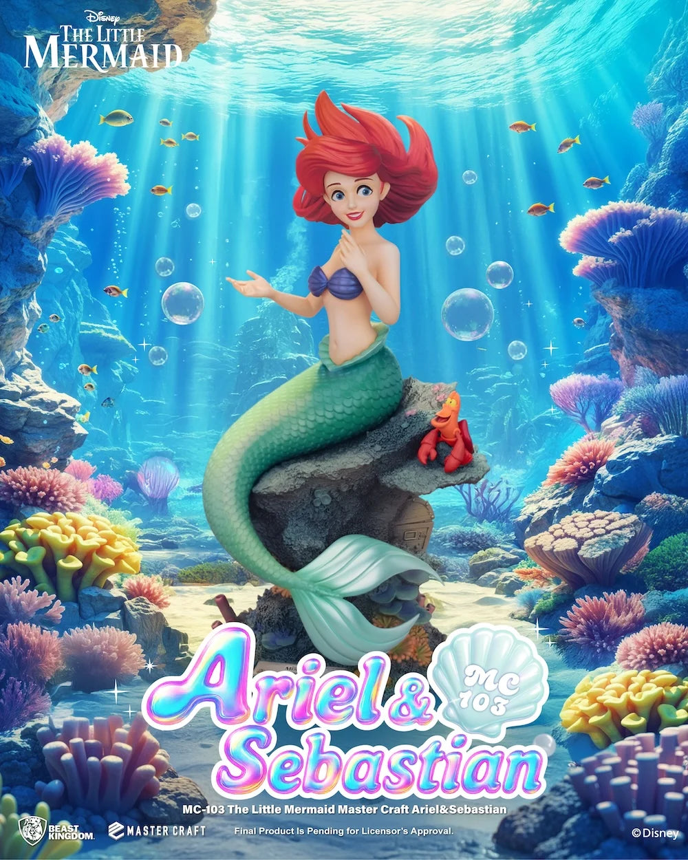 THE LITTLE MERMAID - Ariel & Sebastian - Statue Master Craft 42.8cm