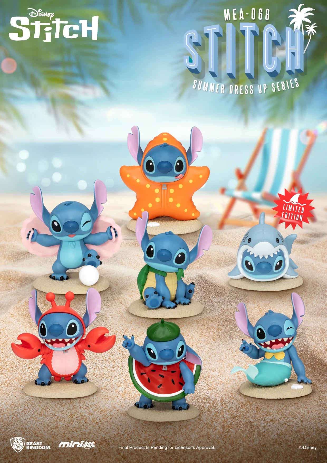 LILO & STITCH - Stitch Summer dress up - 6 Figure set 9cm
