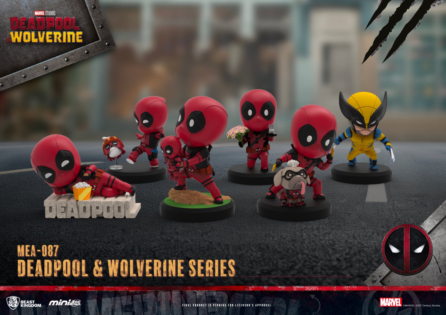 DEADPOOL & WOLVERINE - Set 6 Figurine Mini Egg Attack 10cm