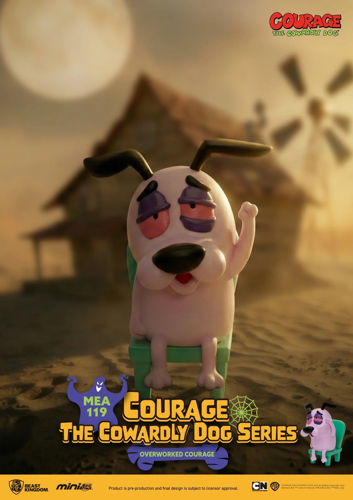 COURAGE THE COWARDLY DOG - 6 Figure set 8cm
