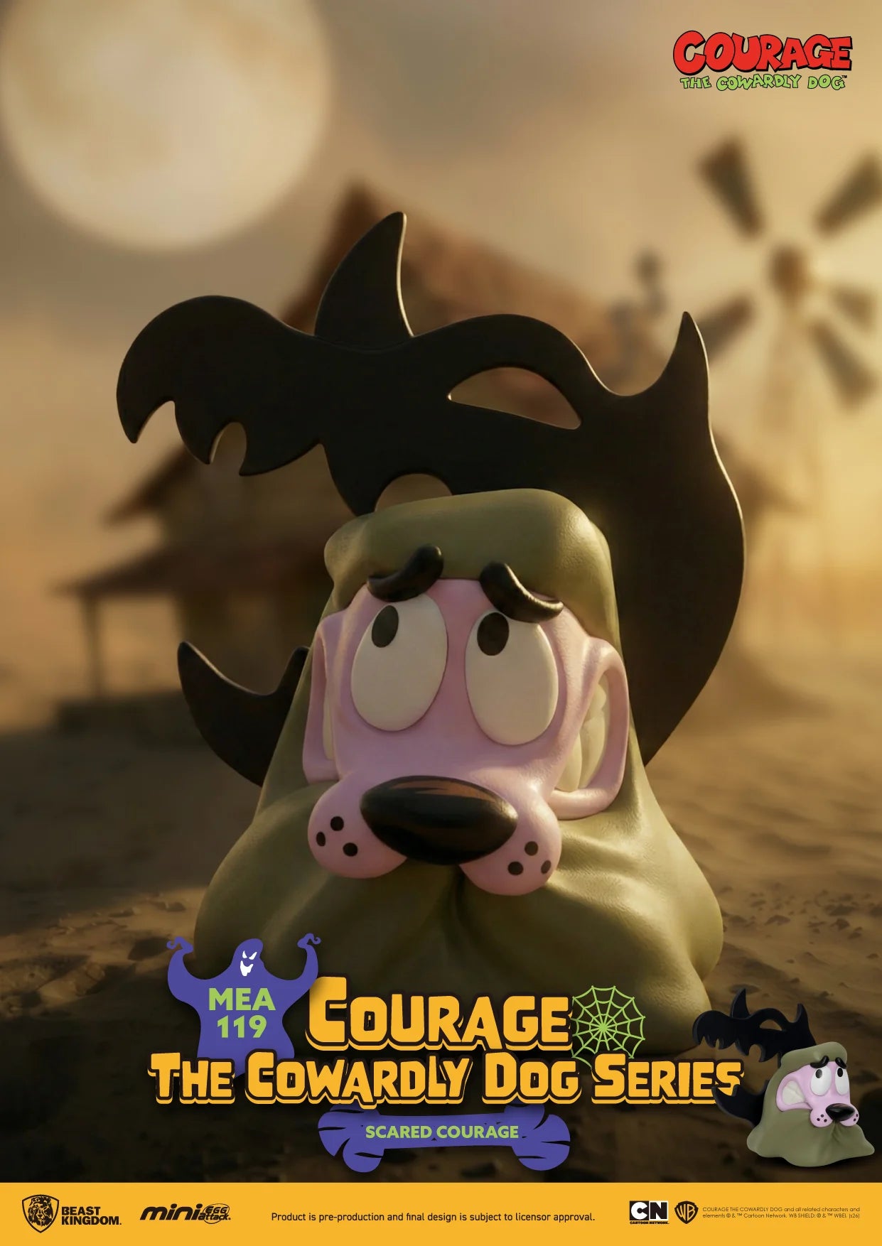 COURAGE THE COWARDLY DOG - 6 Figure set 8cm