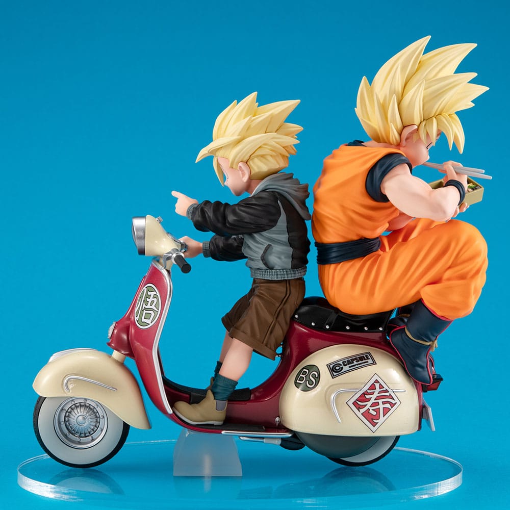 DBZ - Goku & Gohan Motorbike - Statue Desktop Real McCoy diorama 16cm