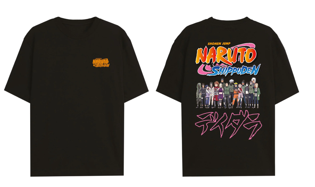 NARUTO SHIPPUDEN - Characters Konoha - T-Shirt Oversize Men (L)