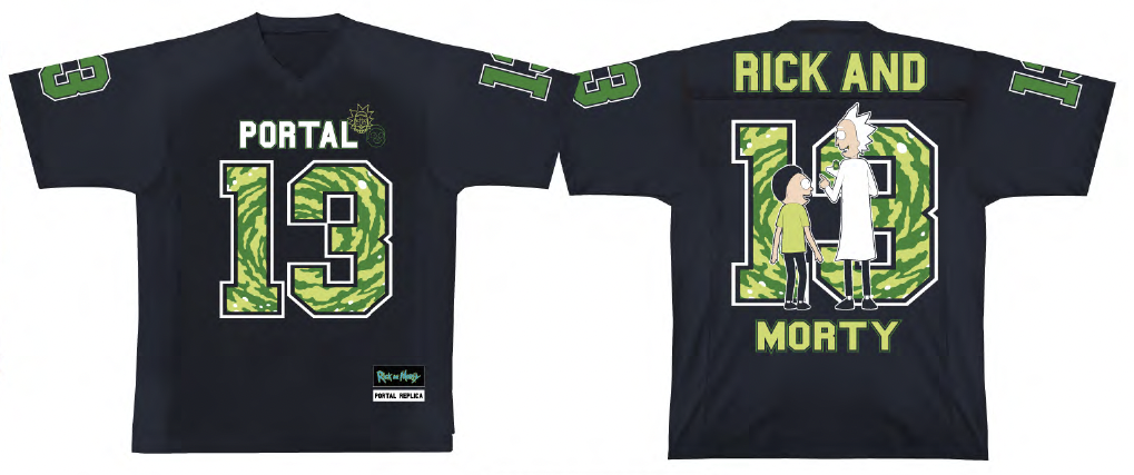 RICK AND MORTY - Portal - T-Shirt Sports US Replica unisex (L)