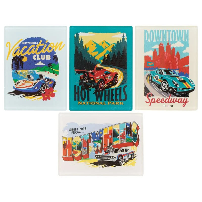 HOT WHEELS - Location - Set of 4 magnets