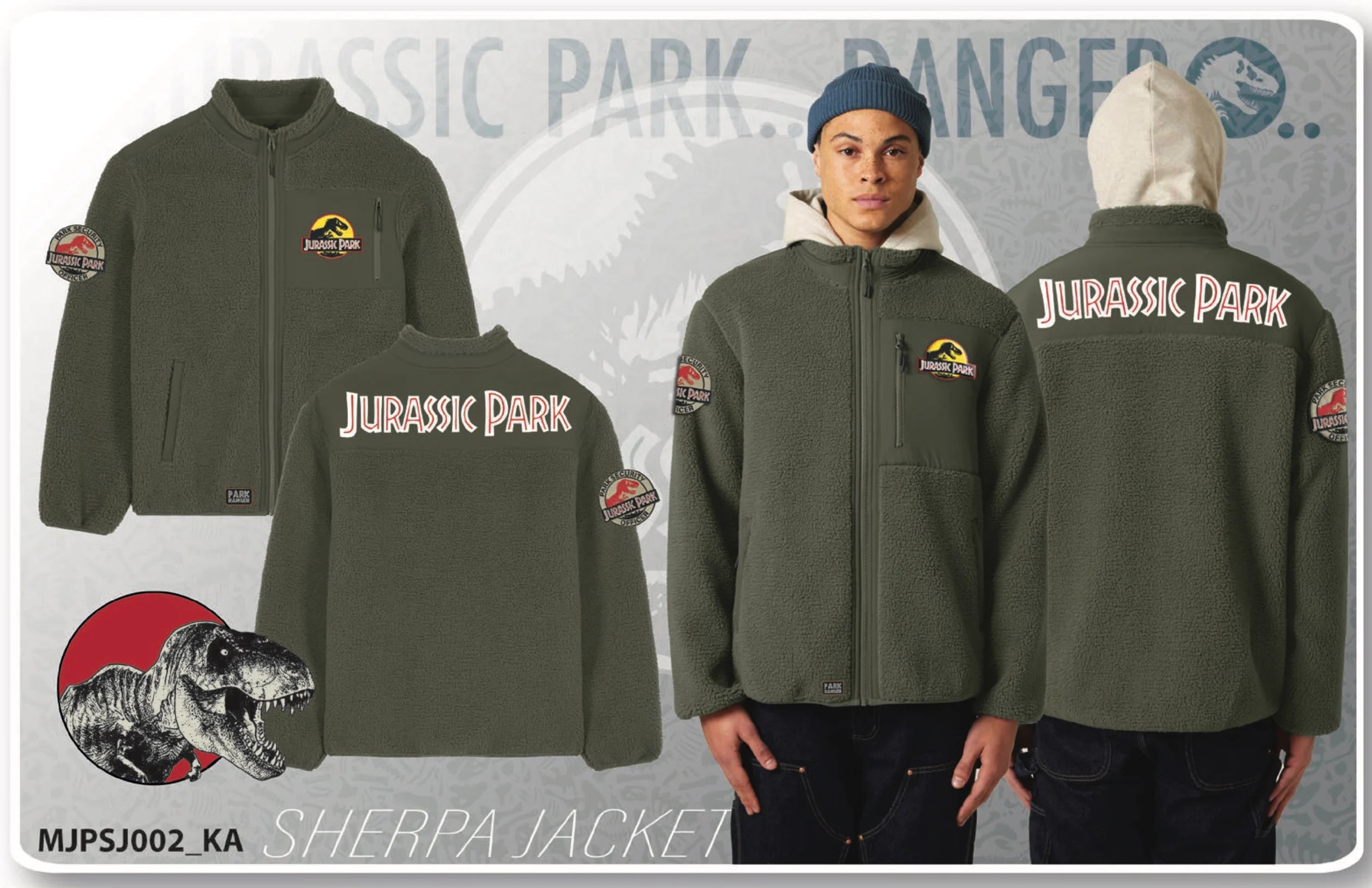 JURASSIC PARK - Logo - Sherpa Jacket (XL)