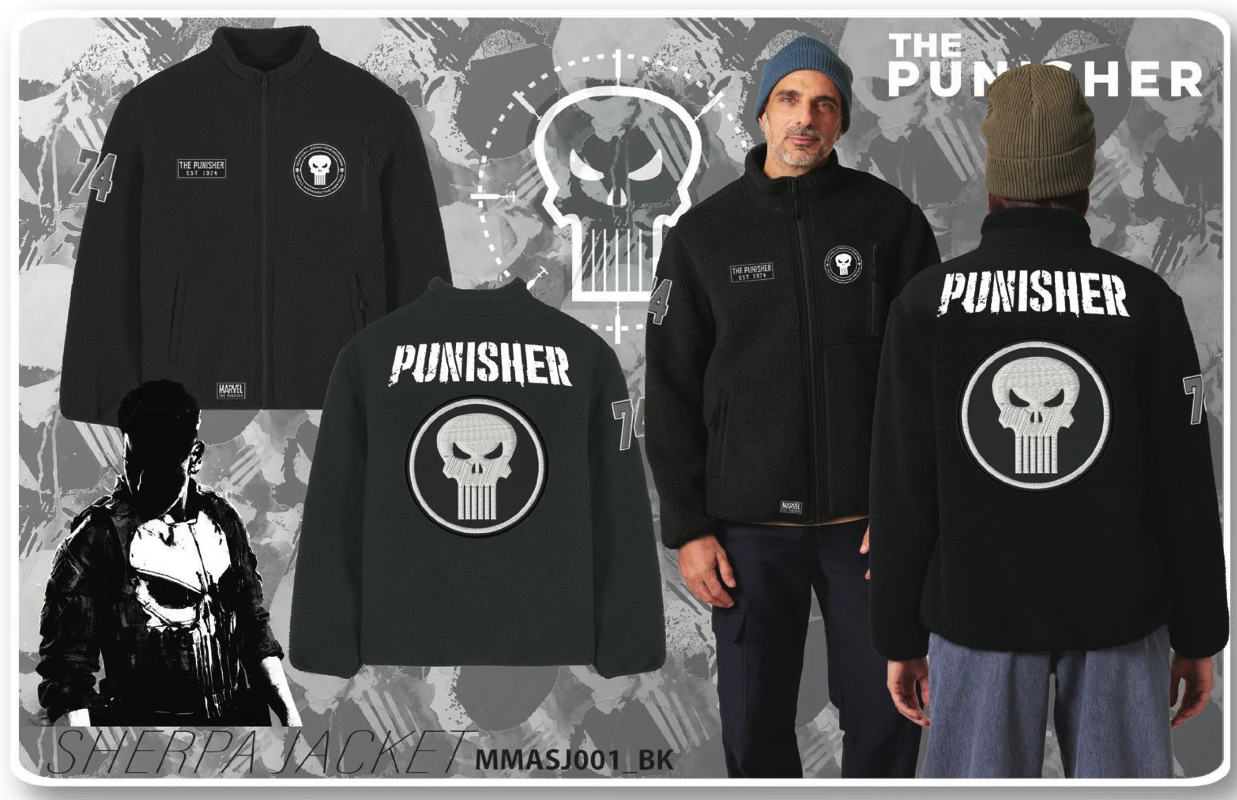 MARVEL - Punisher - Sherpa Jacket (S)