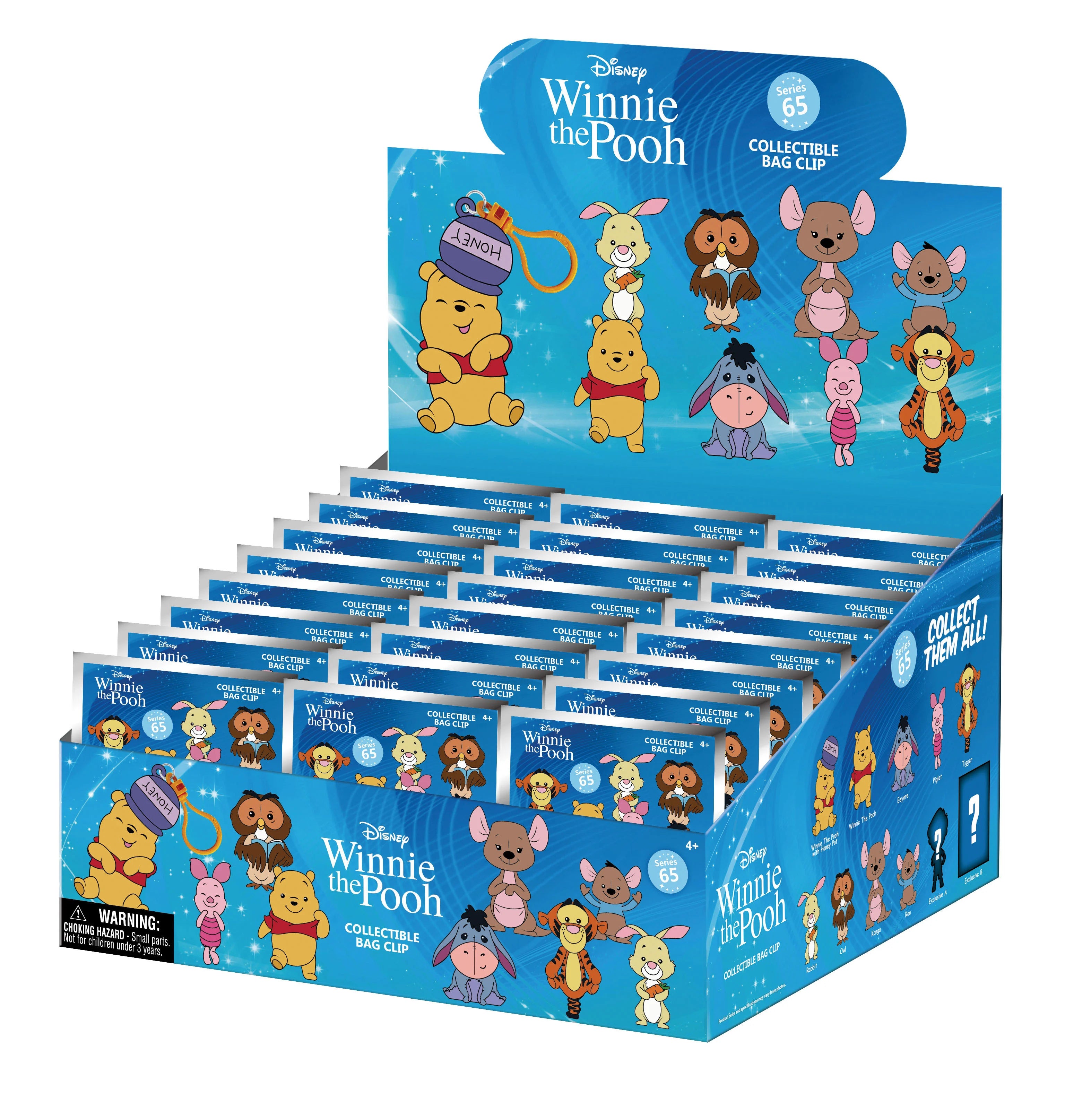 WINNIE THE POOH - Series 2 - 3D Foam Bag Clip (Display 24 Pcs)