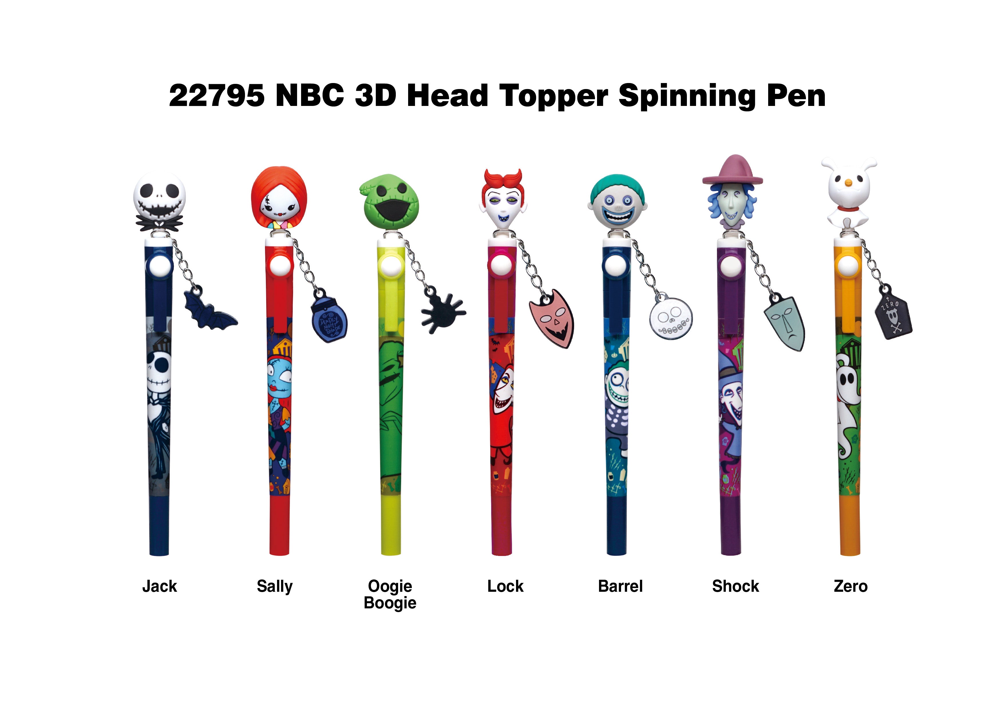 NBX - 3D Head Topper Spinning Pen (Display of 16 pieces)