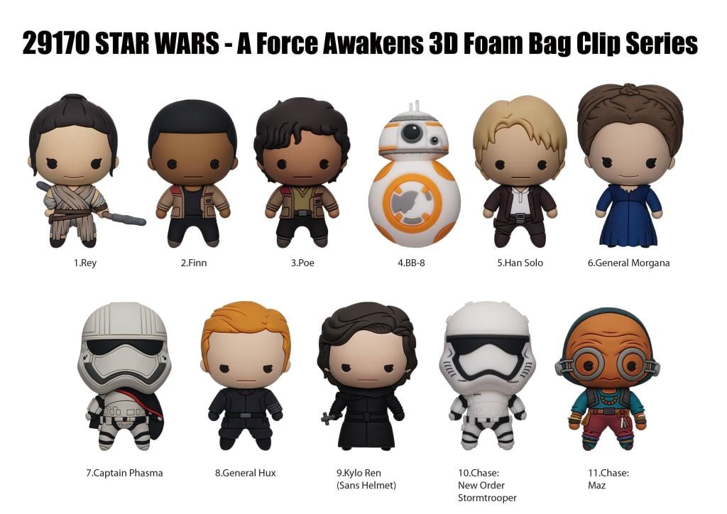 STAR WARS - 3D Foam Bag Clip (Display 24 Pcs)