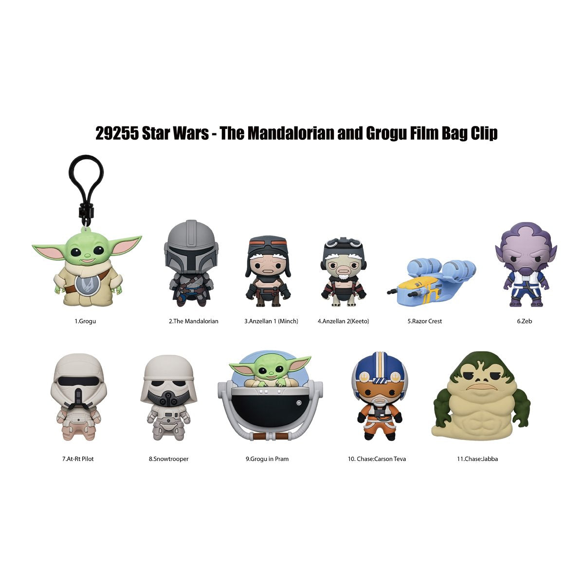 MANDALORIAN & GROGU - Series 1 - 3D Foam Bag Clip (Display 24 Pcs)