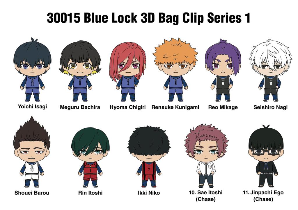 BLUE LOCK - Series 1 - 3D Foam Bag Clip (Display 24 Pcs)