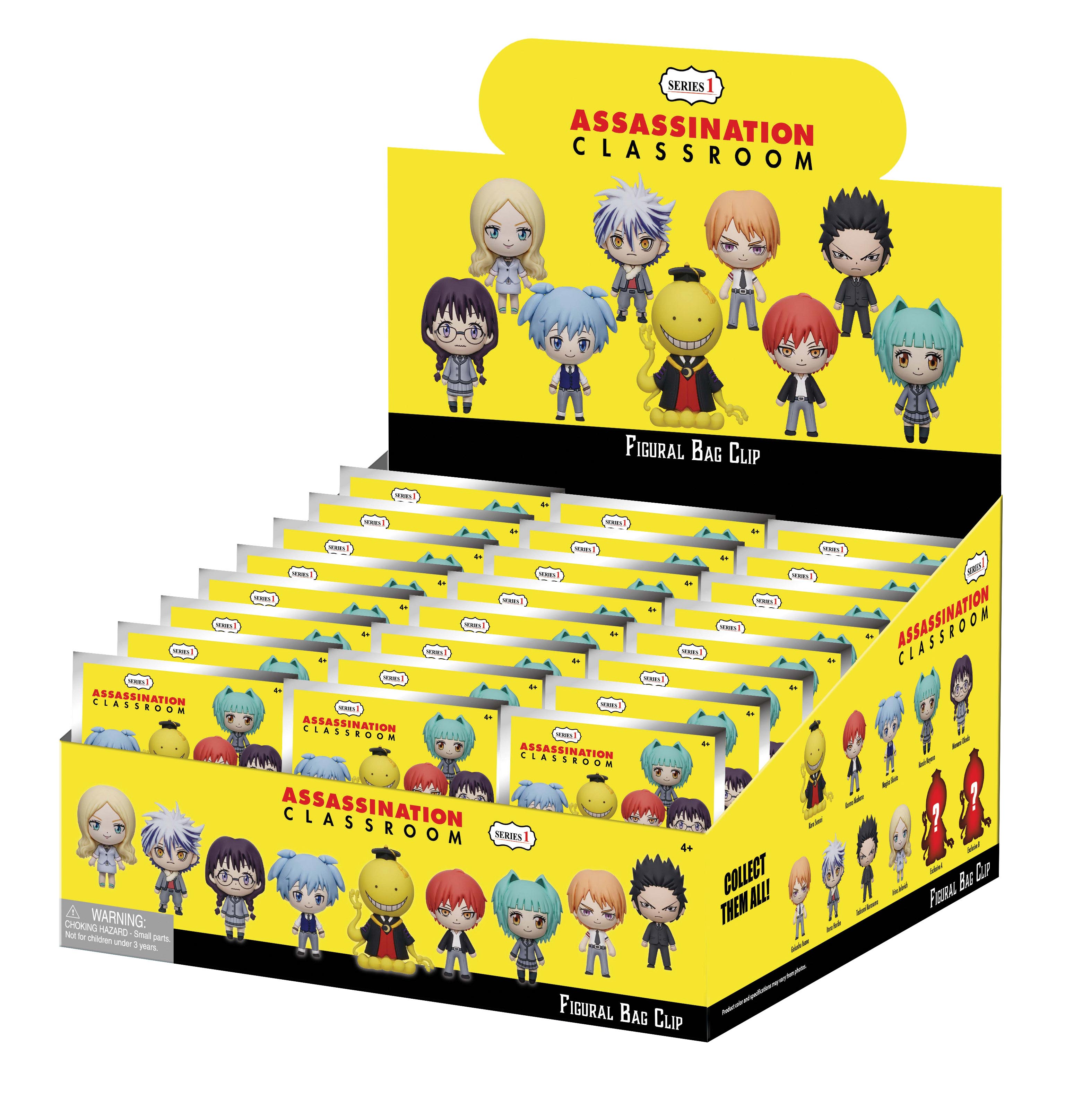 ASSASSINATION CLASSROOM - Series 1 - 3D Foam Bag Clip (Display 24 Pcs)