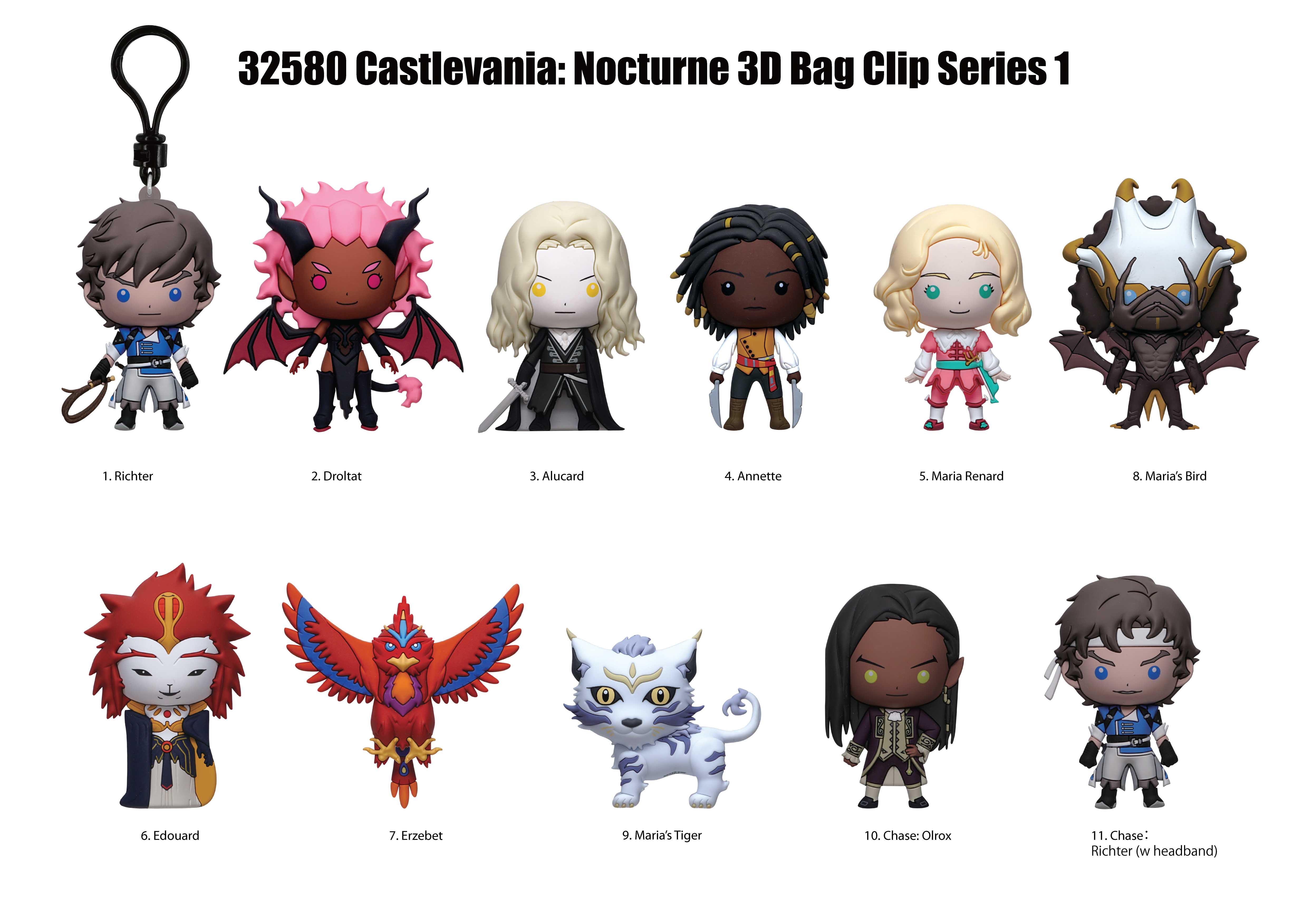 CASTLEVANIA NOCTURNE - Series 1 - 3D Foam Bag Clip (Display 24 Pcs)