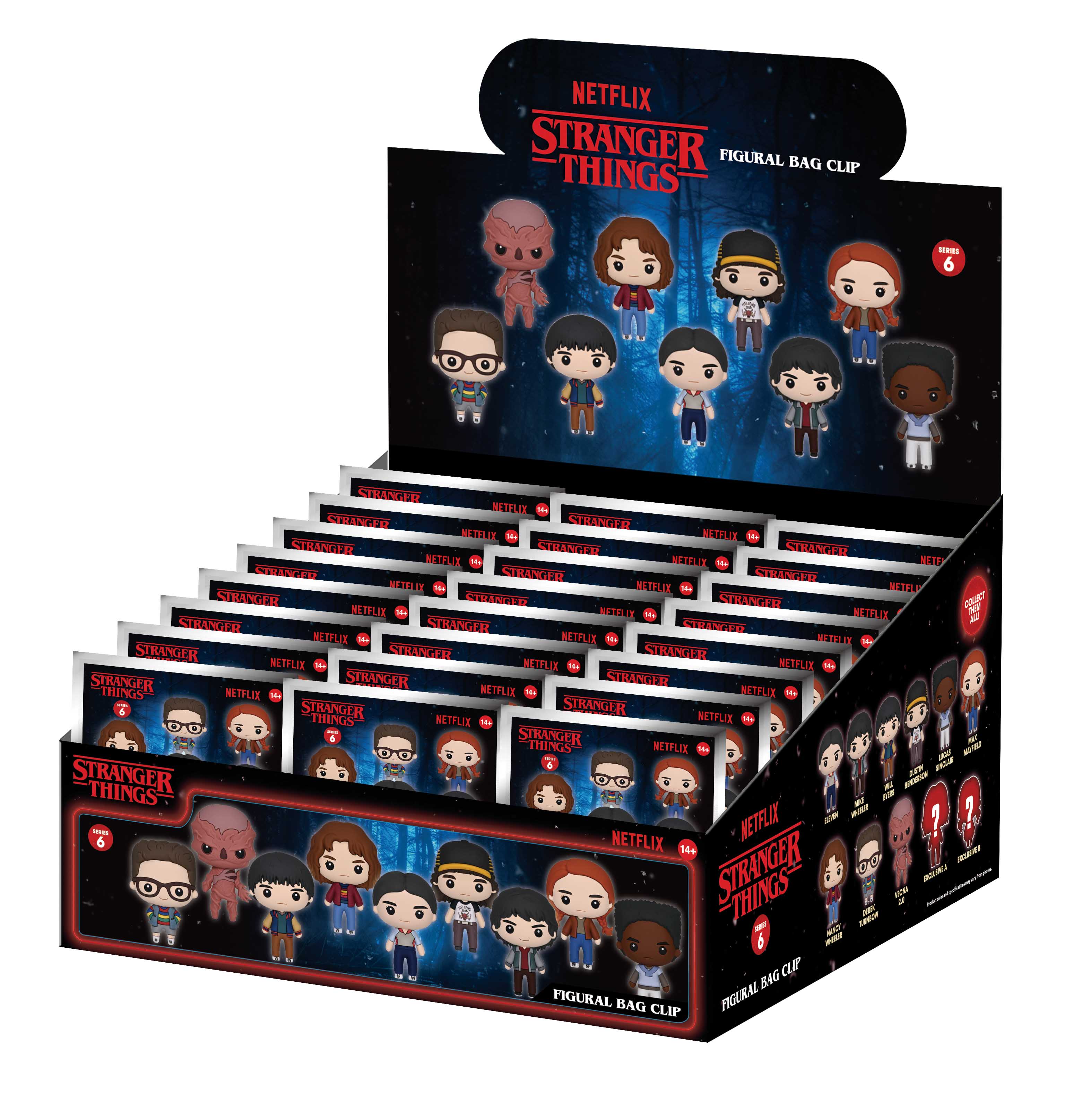 STRANGER THINGS - Series 6 - 3D Foam Bag Clip (Display 24 Pcs)