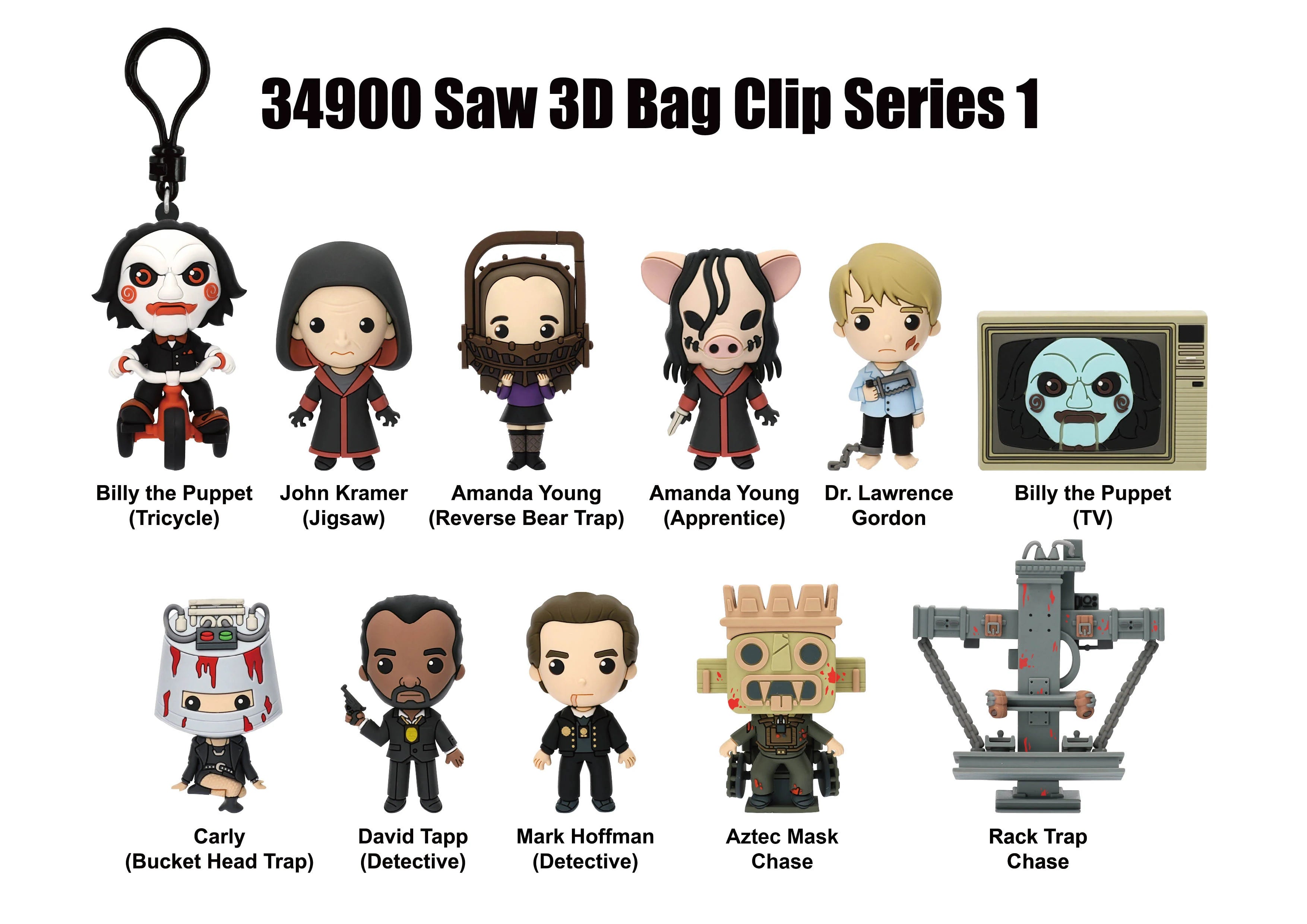 SAW - Series 1 - 3D Foam Bag Clip (Display 24 Pcs)