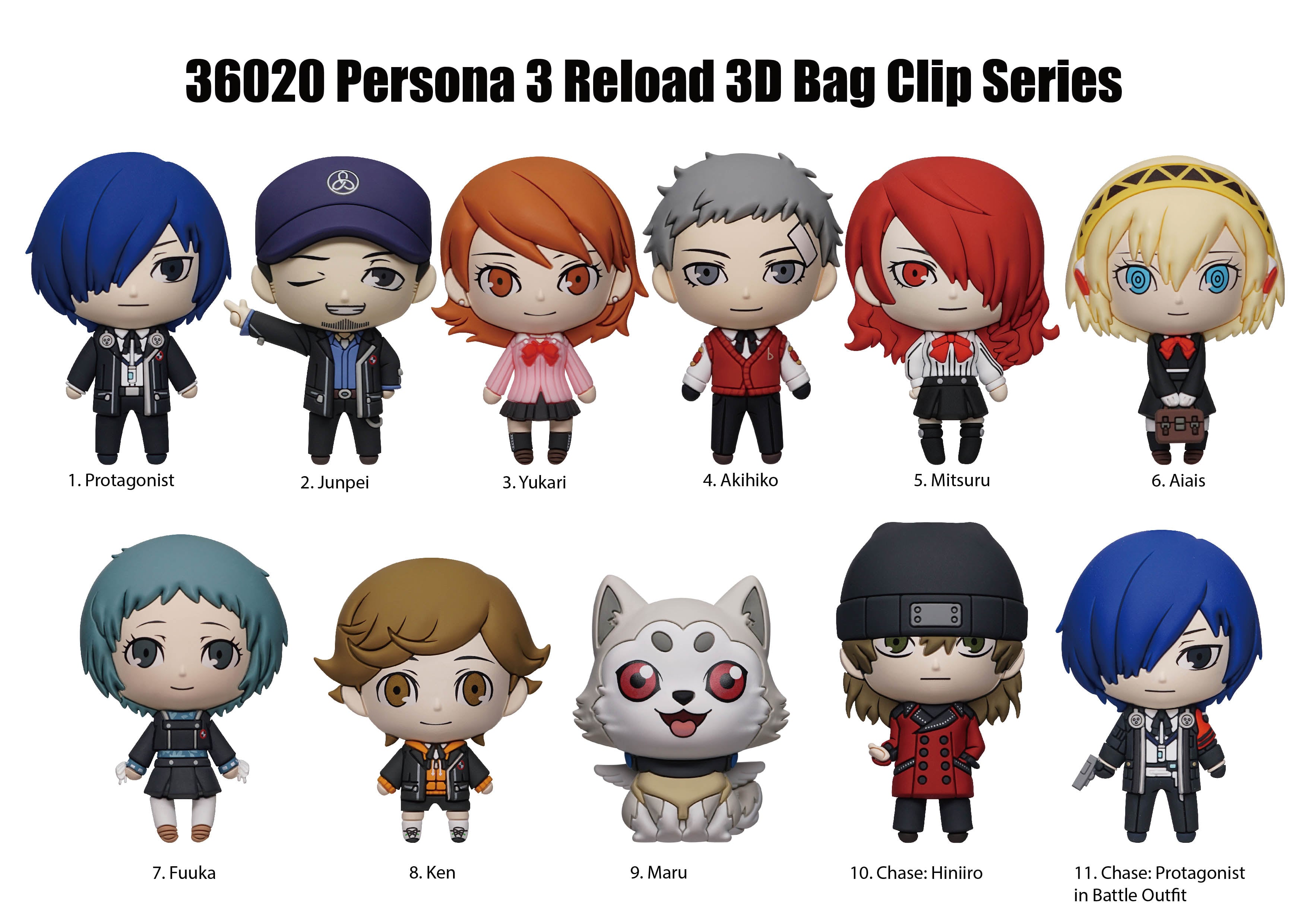 PERSONA 3 RELOAD - Series 1 - 3D Foam Bag Clip (Display 24 Pcs)